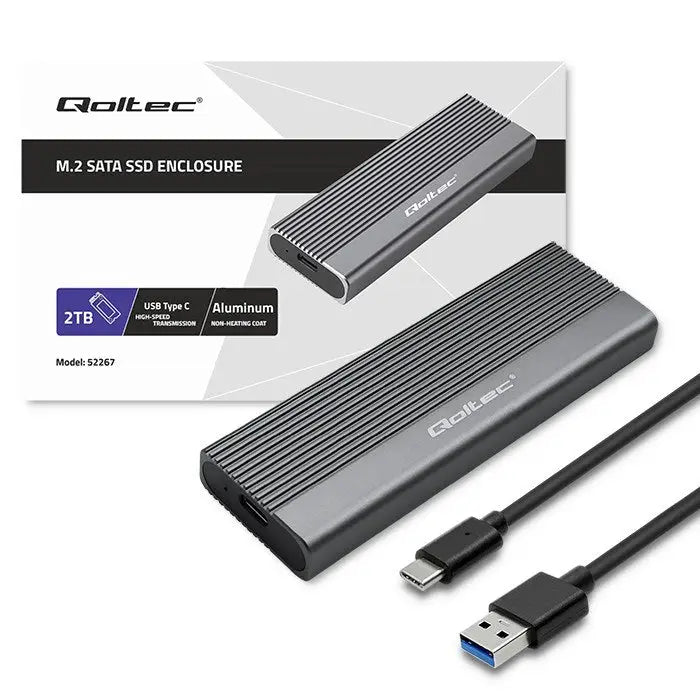 External Box Qoltec 52267 Grey - External enclosures for disksDIA-OBU<<<Drives and accessoriesDIA<<<ActionPL&&&Компютър