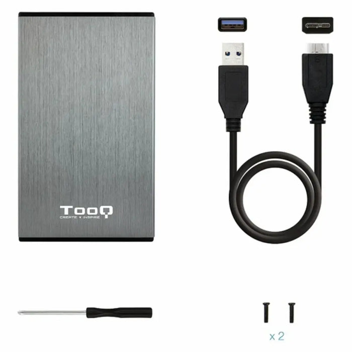 External Box TooQ TQE-2527G 2,5’’ SATA USB 3.0 Grey Black/Grey 2,5’’ - Компютър Мрежи и компоненти<<<Компютри|