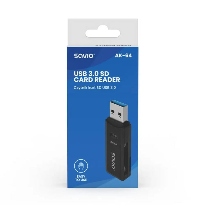 External Card Reader Savio AK-64 Black - Мулти Четец за Карти<<<Компютър Мрежи и компоненти<<<Компютри|