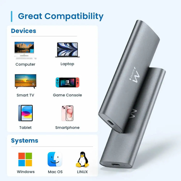 External Hard Drive Ewent EW7061 - Компютър Мрежи и компоненти<<<Компютри| Електроника<<<BigBuy&&&Твърди