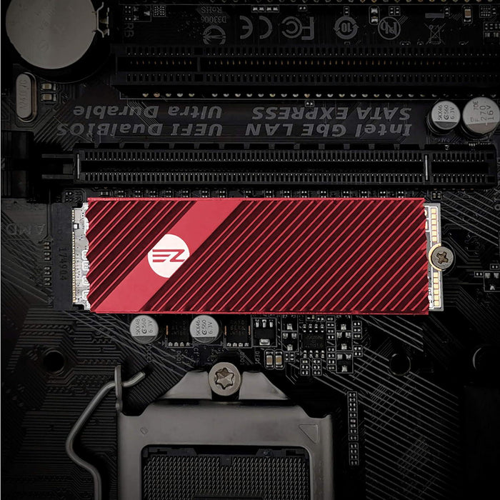 M.2 Heatsink EZDIY-FAB for NVMe SSD Drive - Red