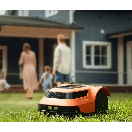 EZVIZ RM600 orange robotic lawn mower - Mowing workNAK-RKO<<<Cordless toolsNAK<<<ActionPL