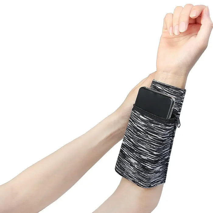 Fabric armband on the arm for running fitness camo blue - Sport products<<<HurtelXML