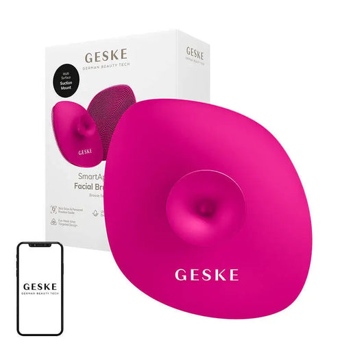 Facial Cleaning Brush 4in1 with Handle Geske with APP(magenta) - Face cleansing brushes<<<Facial care devices<<<Health