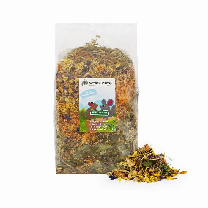 FACTORYHERBS Nie byle badyle - food for chinchillas and degus - 1kg - FodderDMZ-KAR<<<For small animalsDMZ<<<ActionPL