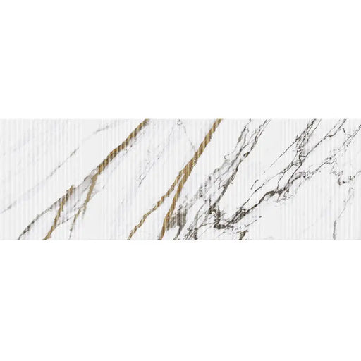 FAIENCE DECOR GEOTILES OHIO GOLD 30X90 CM - Стенни плочки и декорация<<<Плочки и лайстни<<<Баня<<<Praktiker&&&Стенни