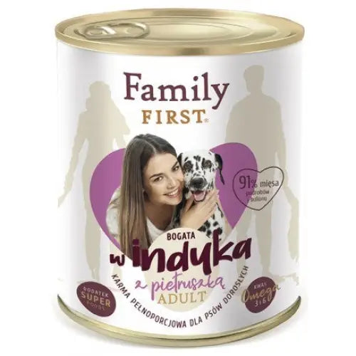 FAMILY FIRST Adult Turkey with parsley - Wet dog food - 800 g - Wet foodDLP-KAM<<<For the dogDLP<<<ActionPL