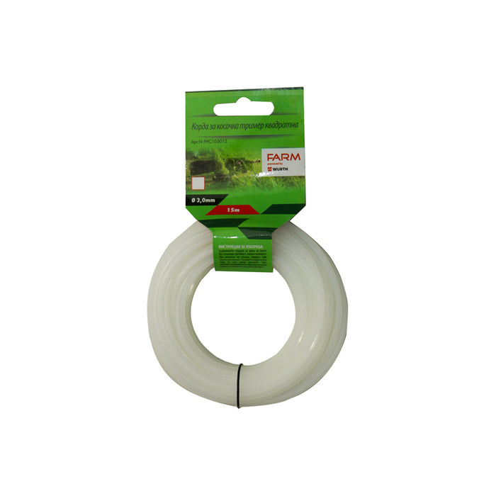CORD FOR TRIMMER PROFILE SQUARE FARM 3 MM 15 M