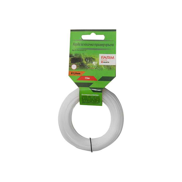 CORD FOR TRIMMER PROFILE CIRCLE FARM 2.0 MM-15 M
