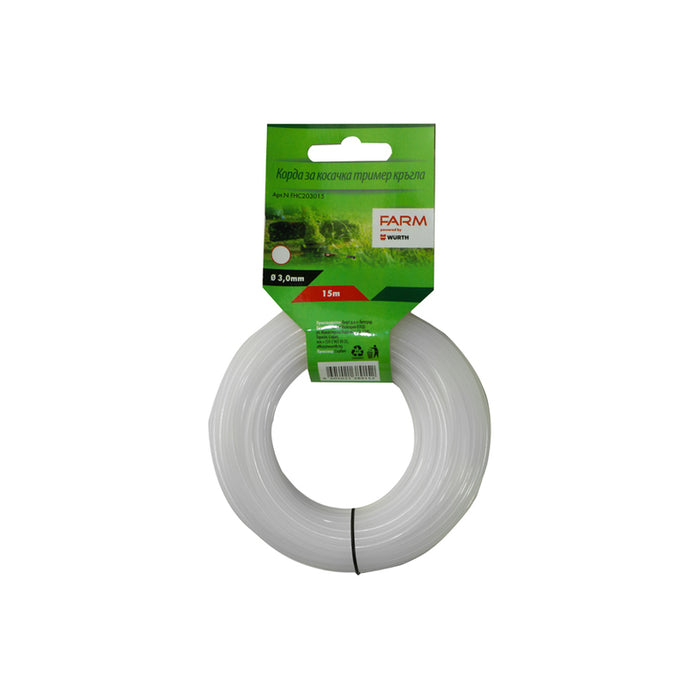 CORD FOR TRIMMER PROFILE CIRCLE FARM 3 MM 15 M