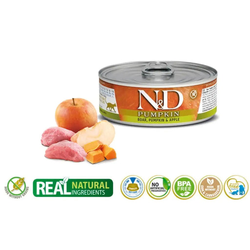 FARMINA N&D CAT BOAR & PUMPKIN & APPLE 70g - Wet foodDLK-KAM<<<For the catDLK<<<ActionPL