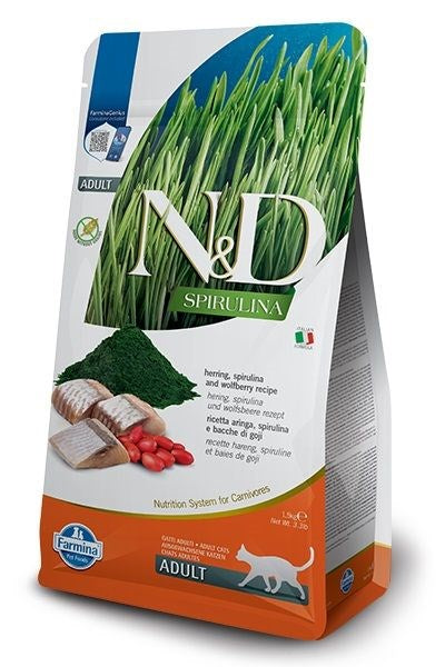 FARMINA N&D Spirulina Herring - dry cat food - 1.5 kg