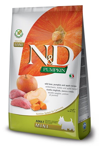 FARMINA N&D GF Pumpkin, Boar & Apple Adult Mini - dry dog food - 800 g