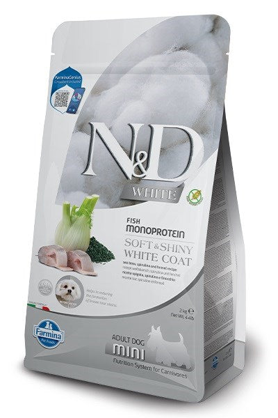 FARMINA N&D Sea Bass, Spirulina and Fennel Adult Mini - dry dog food - 2 kg