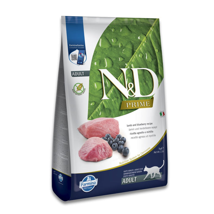FARMINA N&D Prime Lamb & Blueberry - dry cat food - 5 kg