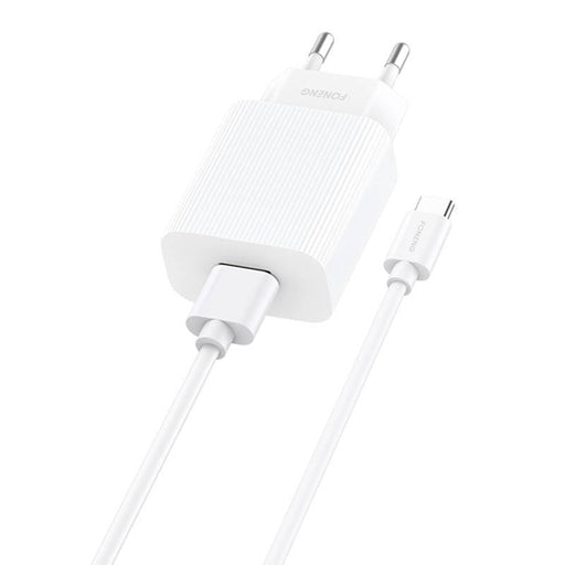 Fast charger Foneng 1x USB EU28 12W QC 3.0+ USB Type C cable - mains chargers<<<Chargers<<<GSM Accessories<<<InnproXML