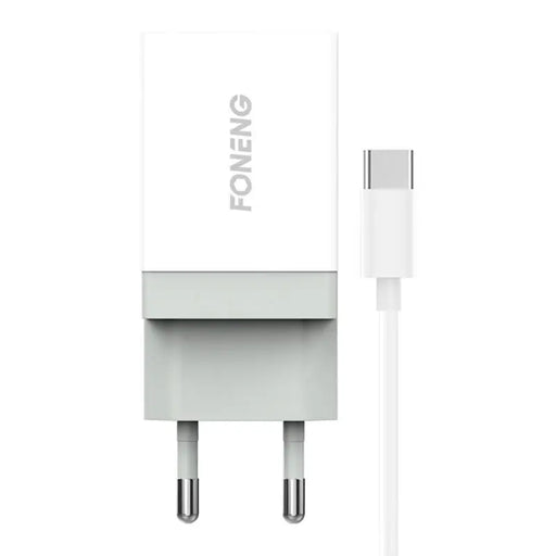 Fast charger Foneng 1x USB K210 10.5W + USB Type C cable 1m - mains chargers<<<Chargers<<<GSM Accessories<<<InnproXML