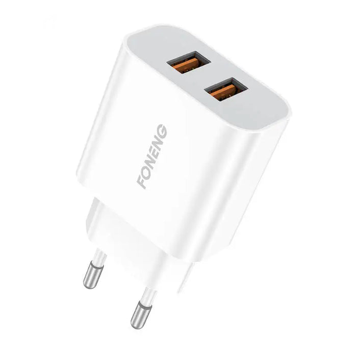 Fast charger Foneng 2x USB EU45 12W + USB Lightning cable - mains chargers<<<Chargers<<<GSM Accessories<<<InnproXML
