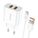 Fast charger Foneng 2x USB EU45 12W + USB Type C cable - mains chargers<<<Chargers<<<GSM Accessories<<<InnproXML