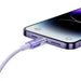 Fast Charging cable Baseus USB-A to Lightning Explorer Series 1m 2.4A (purple) - USB to Lightning<<<USB cables<<<GSM
