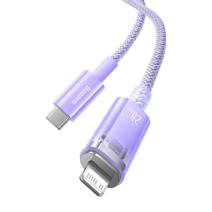 Fast Charging cable Baseus USB-C to Lightning Explorer Series 1m 20W (purple) - USB-C to Lightning<<<USB cables<<<GSM
