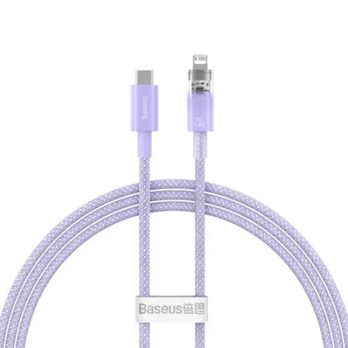 Fast Charging cable Baseus USB-C to Lightning Explorer Series 1m 20W (purple) - USB-C to Lightning<<<USB cables<<<GSM