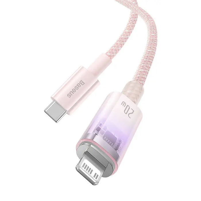 Fast Charging cable Baseus USB-C to Lightning Explorer Series 1m 20W (pink) - USB-C to Lightning<<<USB cables<<<GSM