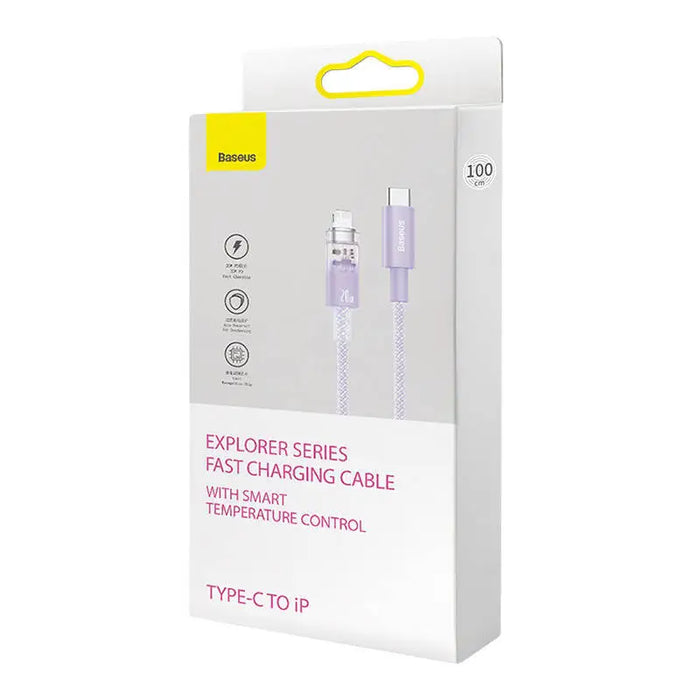 Fast Charging cable Baseus USB-C to Lightning Explorer Series 1m 20W (purple) - USB-C to Lightning<<<USB cables<<<GSM