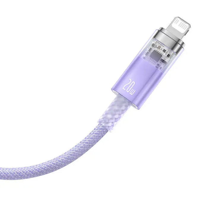 Fast Charging cable Baseus USB-C to Lightning Explorer Series 1m 20W (purple) - USB-C to Lightning<<<USB cables<<<GSM