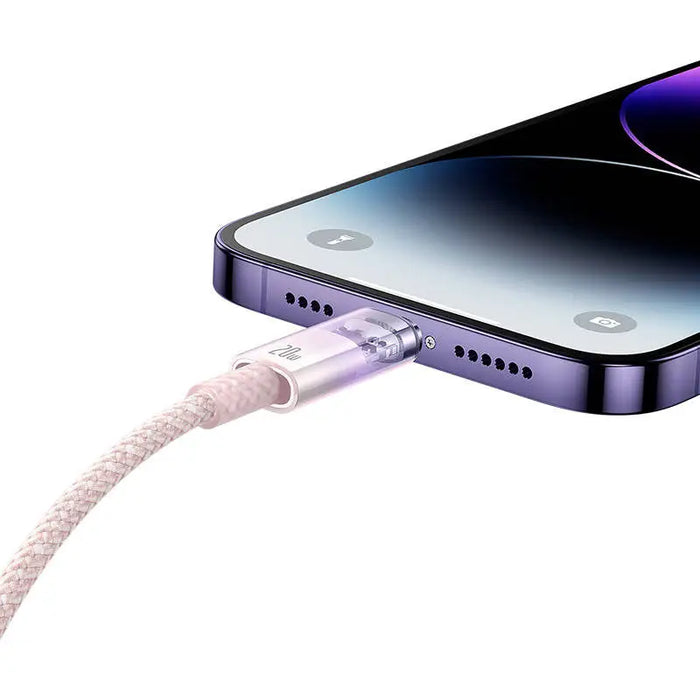 Fast Charging cable Baseus USB-C to Lightning Explorer Series 1m 20W (pink) - USB-C to Lightning<<<USB cables<<<GSM