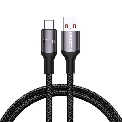 Fast Charging cable Rocoren USB-A to USB-C Retro Series 2m 100W (grey) - USB to USB-C<<<USB cables<<<GSM