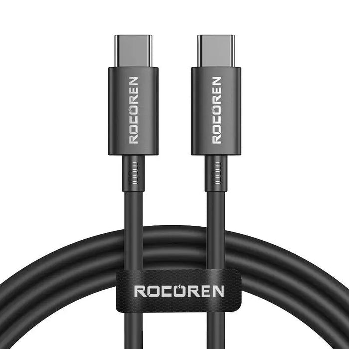 Fast Charging cable Rocoren USB-C to USB-C Simples Series 100W 1m (black) - USB-C to USB-C<<<USB cables<<<GSM