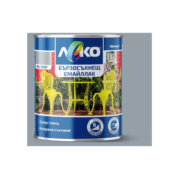 FAST DRYING ENAMEL RAL 7040 2.5 L LEKO - Алкидни и водоразтворими<<<Бои за метал и дърво<<<Бои и лакове<<<Praktiker