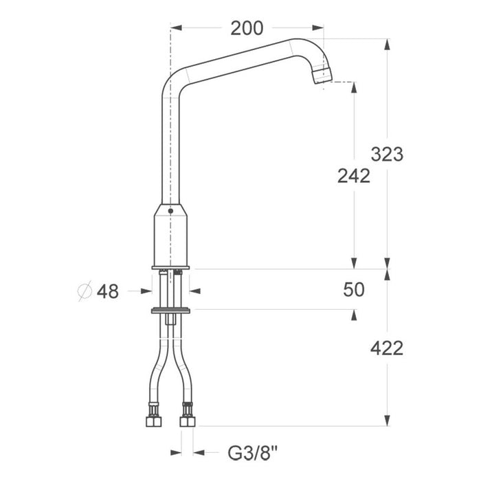 KITCHEN MIXER CHROME FAT 12914-0005