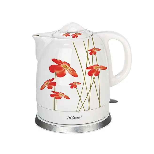 Feel-Maestro MR-066-RED FLOWERS electric kettle 1.5 L 1200 W Red White - Electric kettlesAGD-CZE<<<Home Appliance