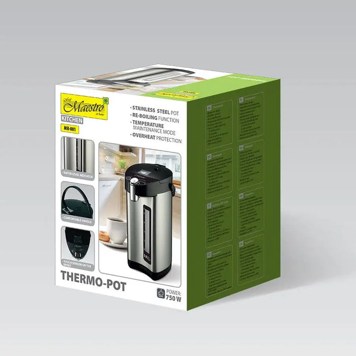 Feel-Maestro MR-081 thermo-pot 3.8 L Silver Black - Electric kettlesAGD-CZE<<<Home Appliance - ProductsAGD<<<ActionPL