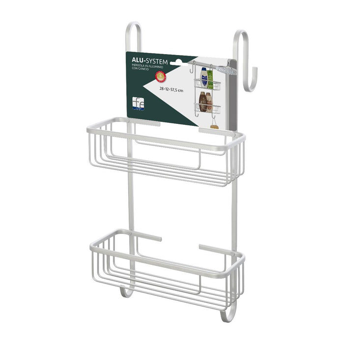 SHOWER CABIN SHELF ALU SILVER