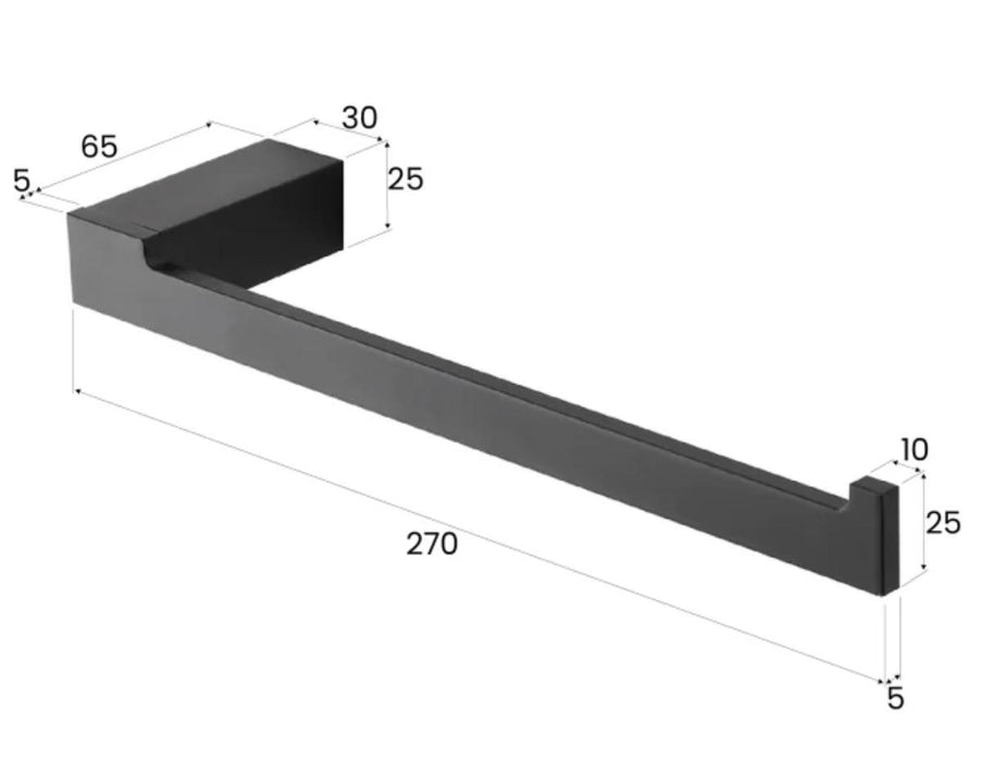 SKY ALU BLACK TOWEL RACK