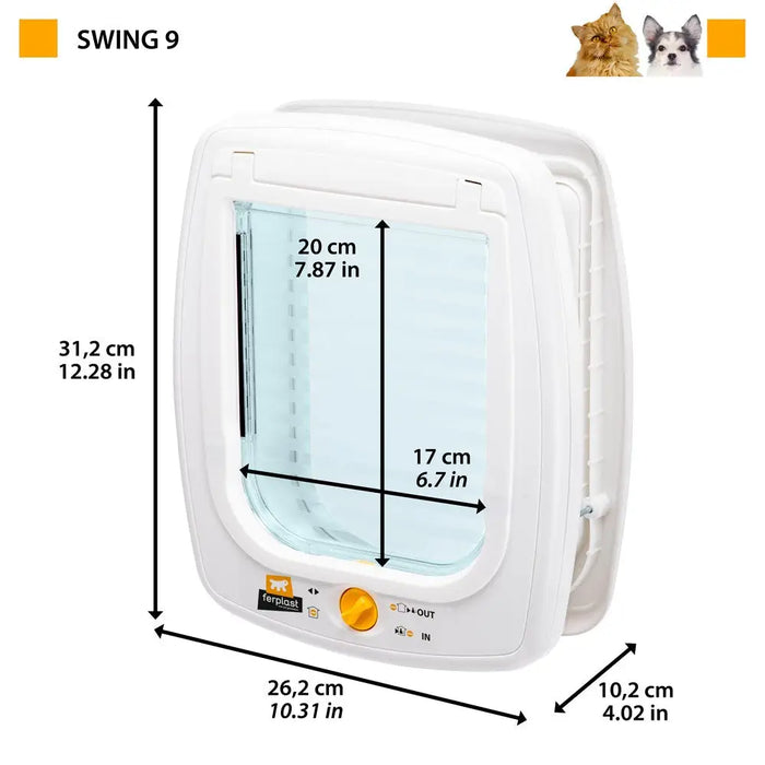 FERPLAST Swing 9 - Doors for medium dogs and large cats brown - Universal cages and carriers (for dogs