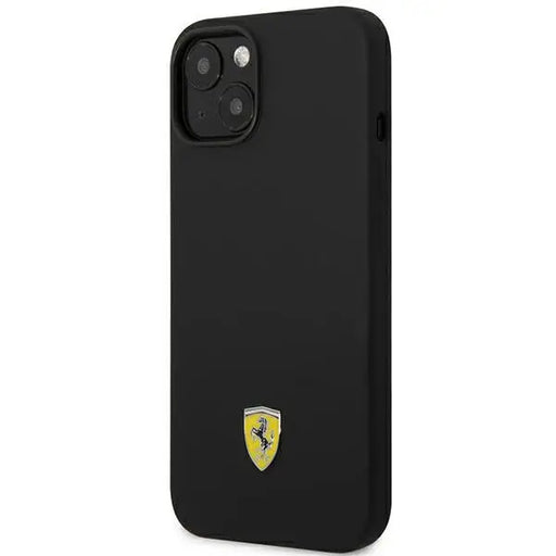 Ferrari FEHCP14SSIBBK iPhone 14 6.1’’ black/black hardcase Silicone Metal Logo - Cell phone cases and covers<<<HurtelXML