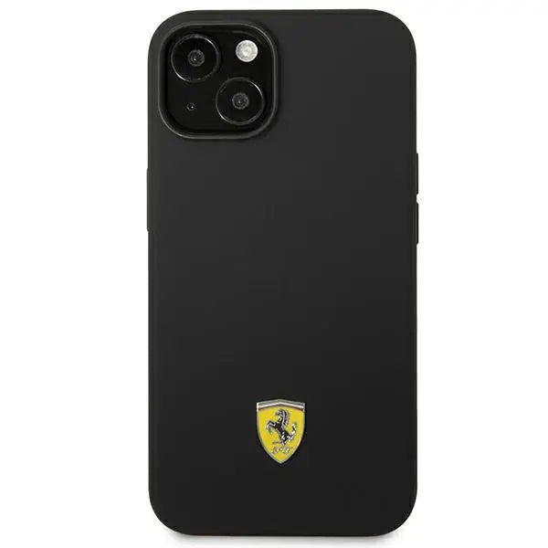 Ferrari FEHCP14SSIBBK iPhone 14 6.1’’ black/black hardcase Silicone Metal Logo - Cell phone cases and covers<<<HurtelXML
