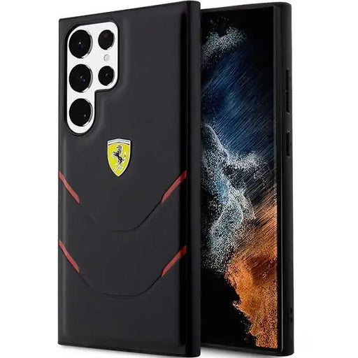 Ferrari FEHCS23LPBAK S23 Ultra S918 black/black hardcase Hot Stamp Lines - Cell phone cases and covers<<<HurtelXML