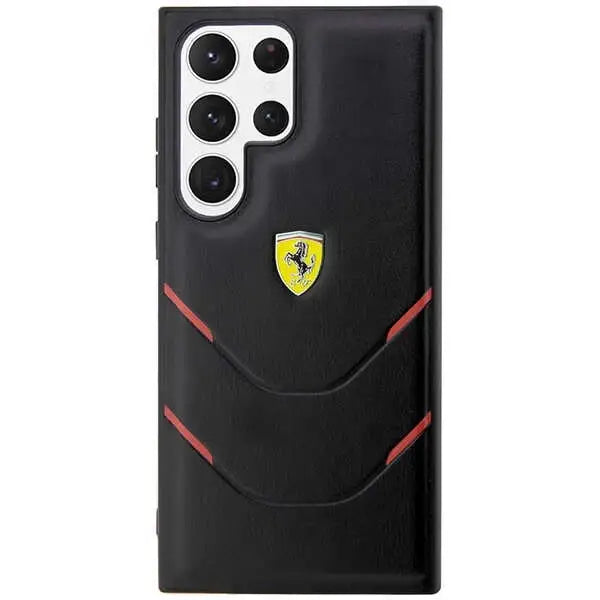 Ferrari FEHCS23LPBAK S23 Ultra S918 black/black hardcase Hot Stamp Lines - Cell phone cases and covers<<<HurtelXML