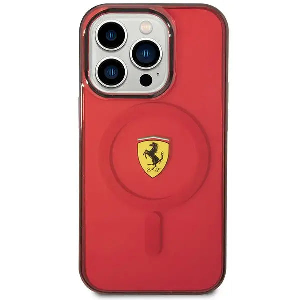 Ferrari FEHMP14LUKR iPhone 14 Pro 6.1’’ red/red hardcase Translucent Magsafe - Cell phone cases and covers<<<HurtelXML