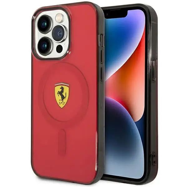 Ferrari FEHMP14XURKR iPhone 14 Pro Max 6.7’’ red/red hardcase Translucent Magsafe - Cell phone cases