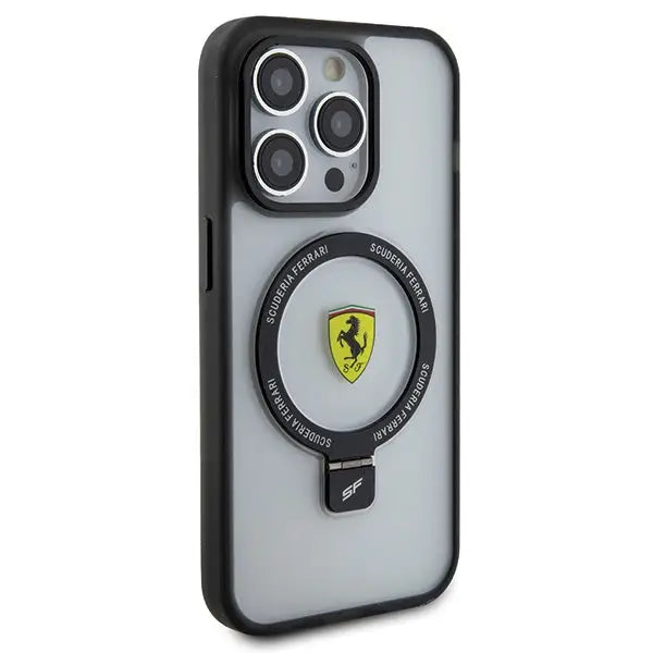 Ferrari FEHMP15LUSCAH iPhone 15 Pro 6.1’’ transparent hardcase Ring Stand 2023 Collection MagSafe - Cell phone cases