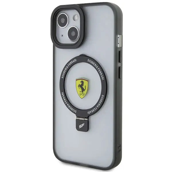 Ferrari FEHMP15SUSCAH iPhone 15 6.1’’ transparent hardcase Ring Stand 2023 Collection MagSafe - Cell phone cases