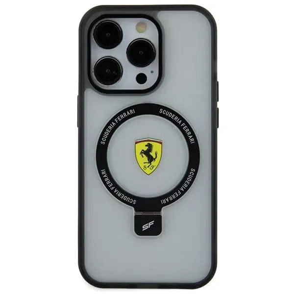 Ferrari FEHMP15XUSCAH iPhone 15 Pro Max 6.7’’ transparent hardcase Ring Stand 2023 Collection MagSafe - Cell phone