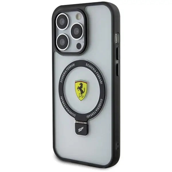 Ferrari FEHMP15XUSCAH iPhone 15 Pro Max 6.7’’ transparent hardcase Ring Stand 2023 Collection MagSafe - Cell phone