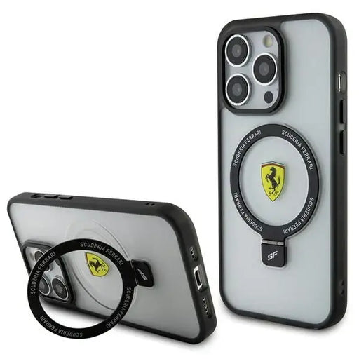 Ferrari FEHMP15XUSCAH iPhone 15 Pro Max 6.7’’ transparent hardcase Ring Stand 2023 Collection MagSafe - Cell phone
